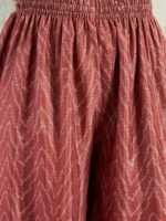 Elegant Rust Chinon Embroidered Kurta Palazzo Set