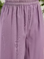Elegant Lavender Organza Multi-Color Embroidered Kurta Palazzo Set