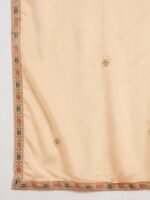 Elegant Cream Chinon Embroidered Kurta & Lehenga Set
