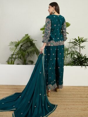green kurta palazzo set