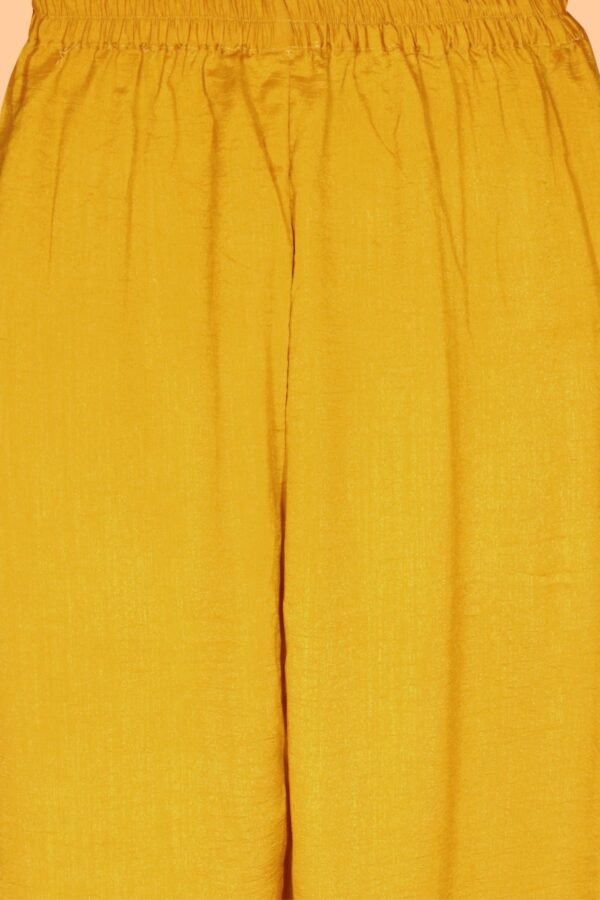 Orange Embroidered Kurta Palazzo Set with Yellow Dupatta