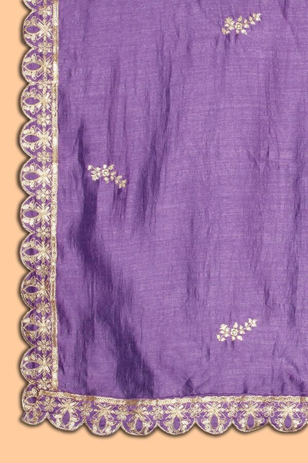 Enchanting Purple Kurta Palazzo Set with Embroidered Dupatta