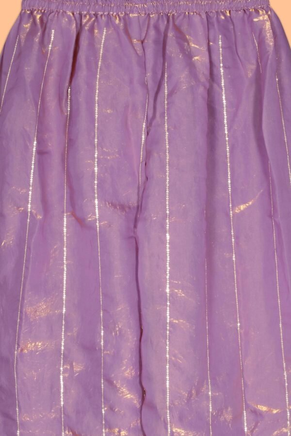 Enchanting Purple Embroidered MD Silk Kurta Palazzo Set with Dupatta
