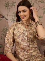 Breezy Cream Floral Printed Cotton Co-Ord Set