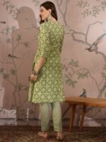 Breezy Green Printed Cotton Straight Co-Ord Set