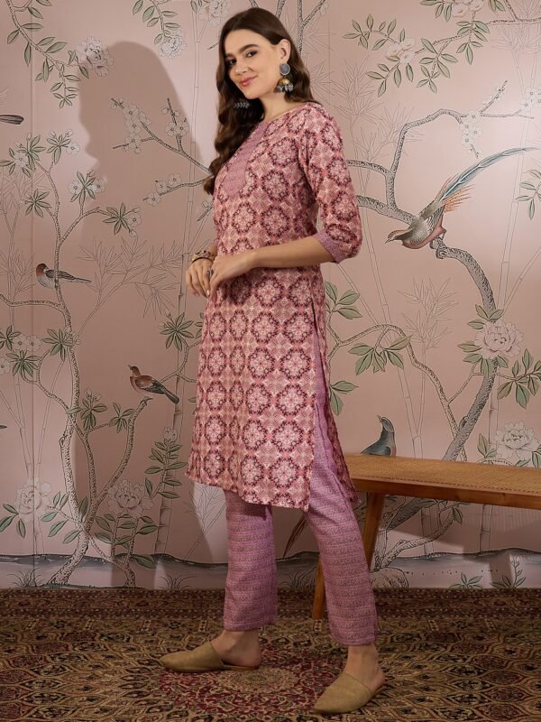Breezy Green Printed Cotton Straight Co-Ord Set