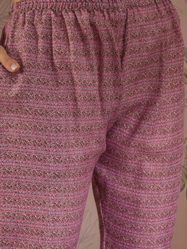 Breezy Green Printed Cotton Straight Co-Ord Set