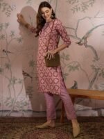 Breezy Green Printed Cotton Straight Co-Ord Set