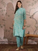 Refreshing Peach Bandhani Printed Cotton Co-Ord Set