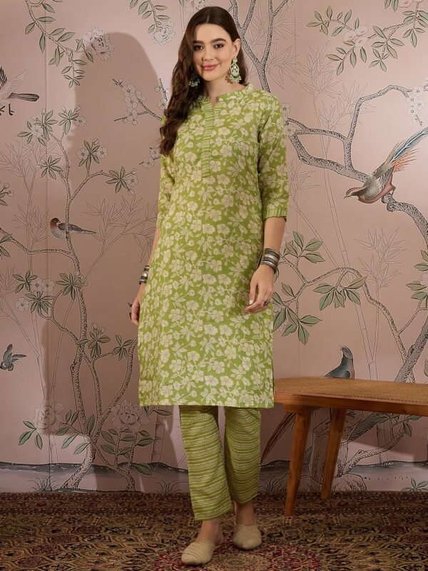 Refreshing Peach Bandhani Printed Cotton Co-Ord Set