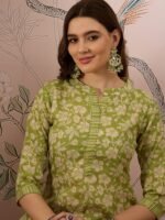 Refreshing Peach Bandhani Printed Cotton Co-Ord Set