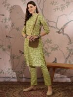 Refreshing Peach Bandhani Printed Cotton Co-Ord Set