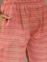 Refreshing Peach Bandhani Printed Cotton Co-Ord Set