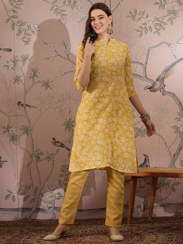 Refreshing Peach Bandhani Printed Cotton Co-Ord Set
